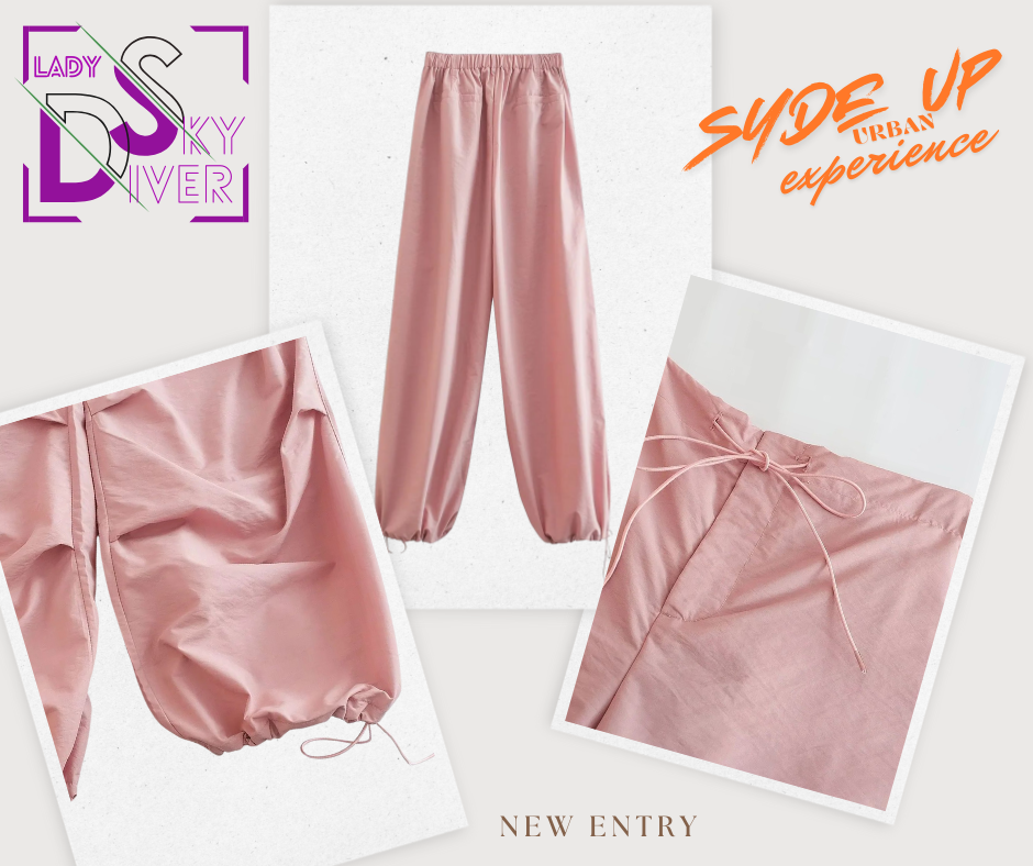 LADY SKY DIVER - Pantalone Cargo Paracadute Moda Donna Vintage