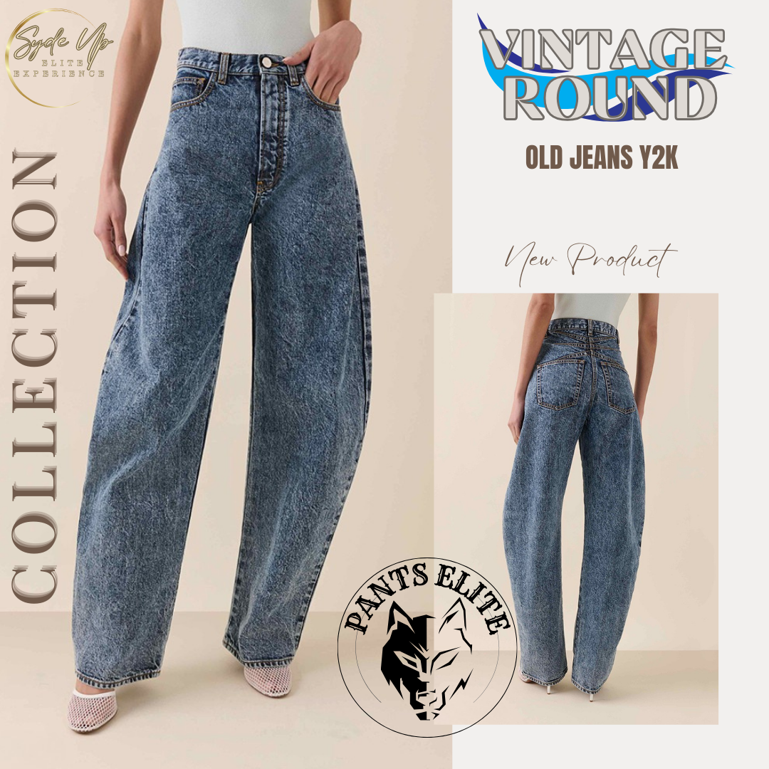Jeans donna retrò "Vintage round" di tendenza