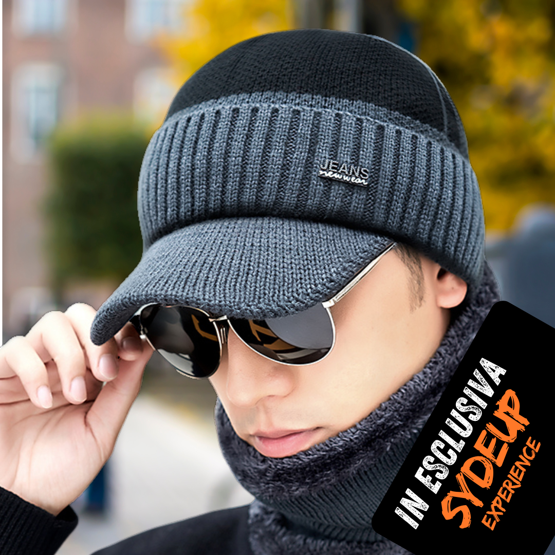 Cappello Lana Unisex con Visiera