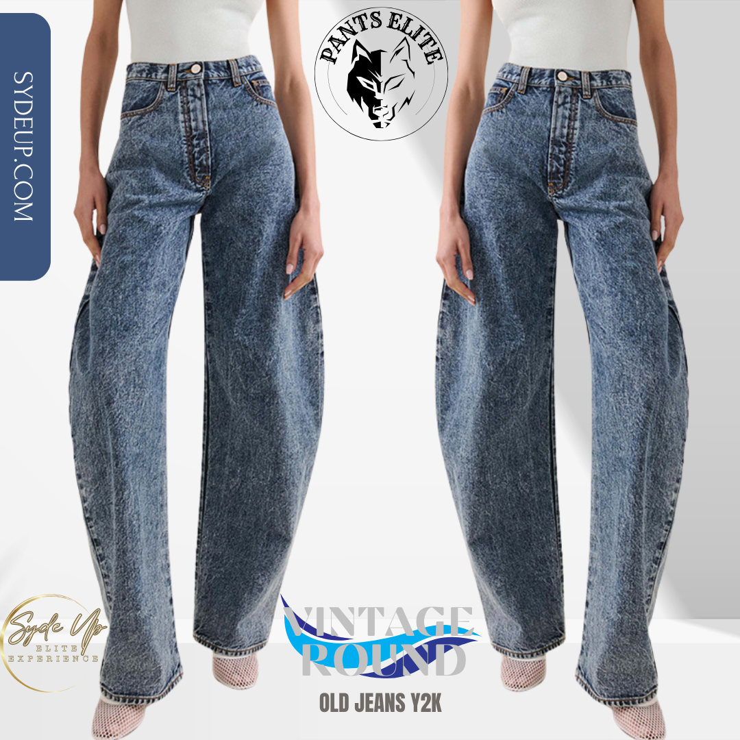 Jeans donna retrò "Vintage round" di tendenza