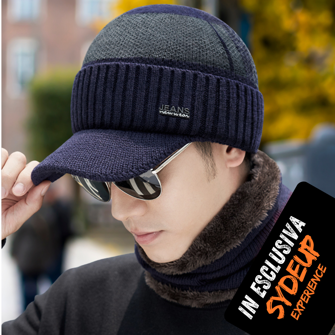 Cappello Lana Unisex con Visiera