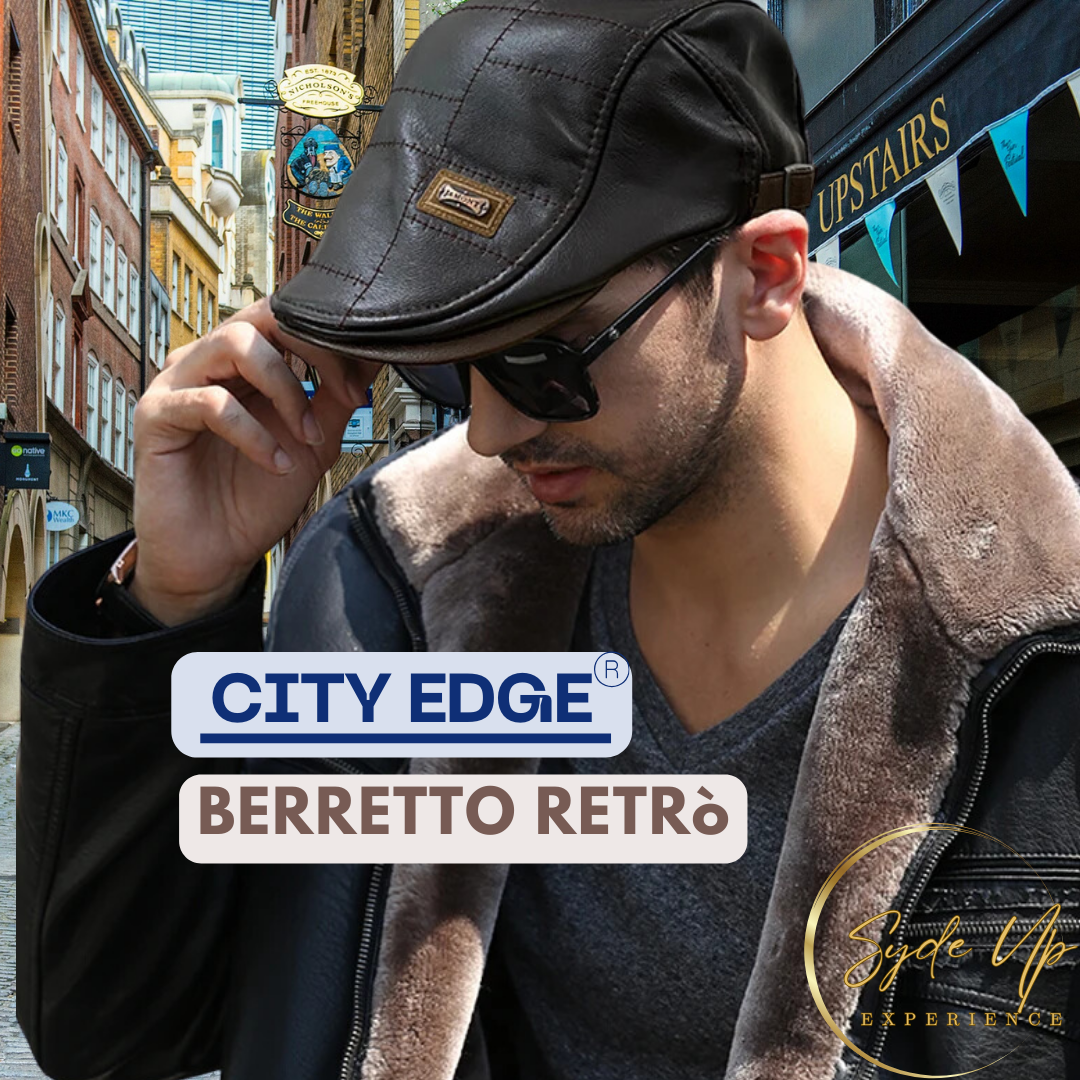 Berretto Uomo Retrò in pelle CITY EDGE