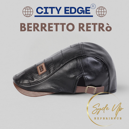 Berretto Uomo Retrò in pelle CITY EDGE