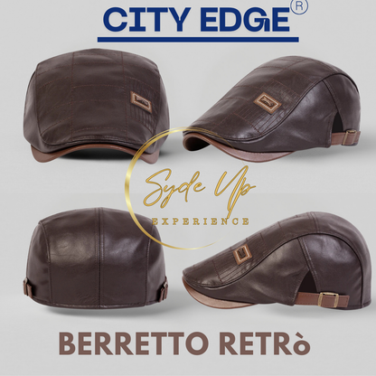 Berretto Uomo Retrò in pelle CITY EDGE