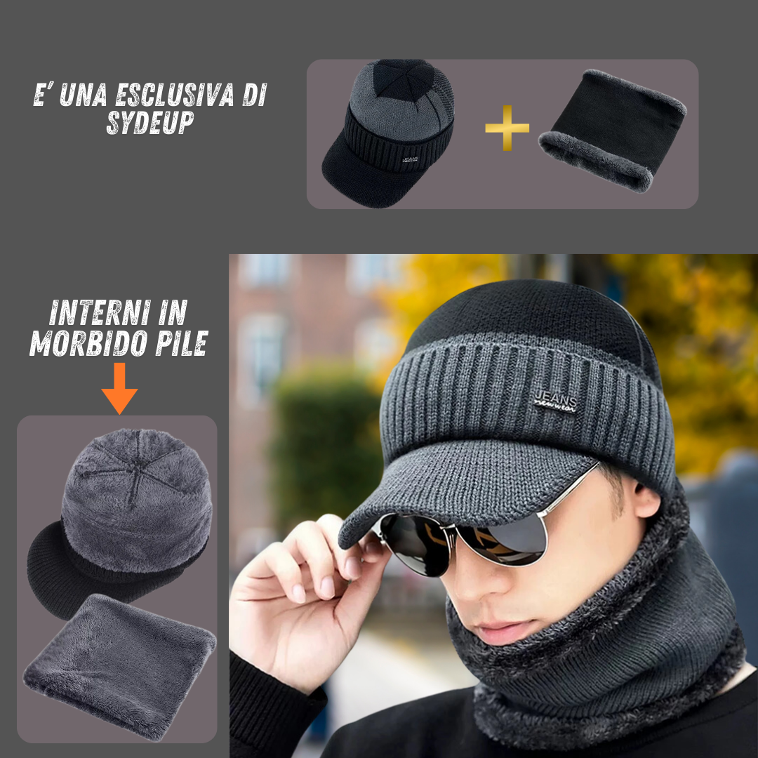 Cappello Lana Unisex con Visiera