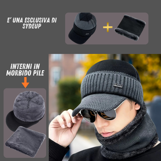 Cappello Lana Unisex con Visiera